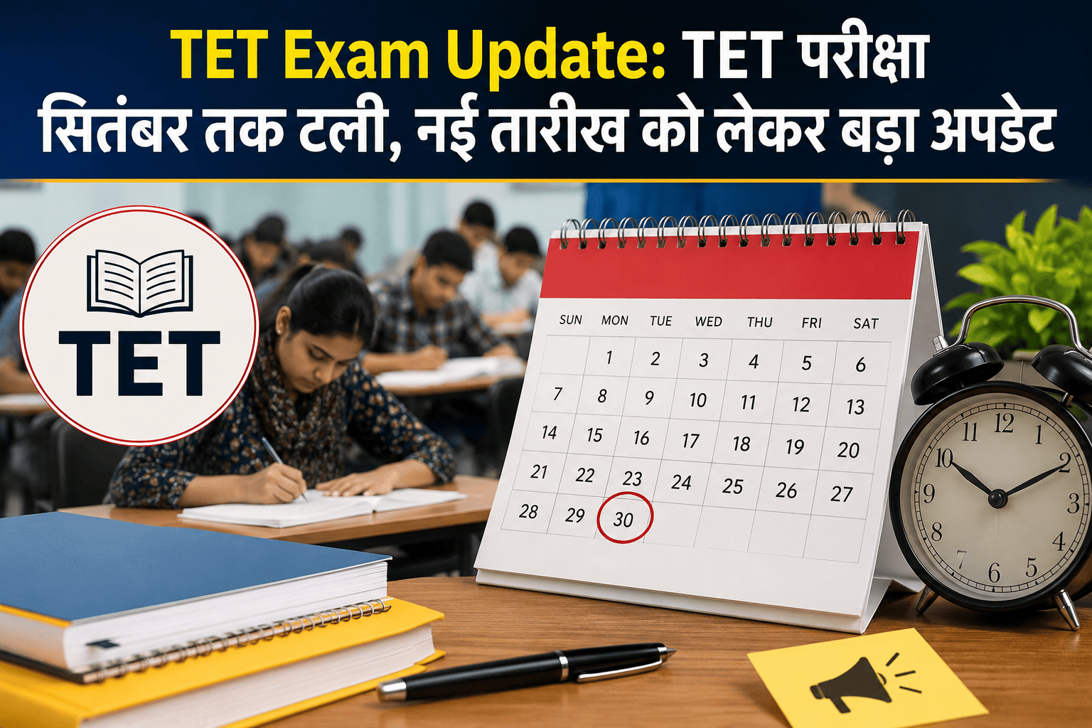 TET Exam Update: TET परीक्षा सितंबर तक टली, नई तारीख को लेकर बड़ा अपडेट