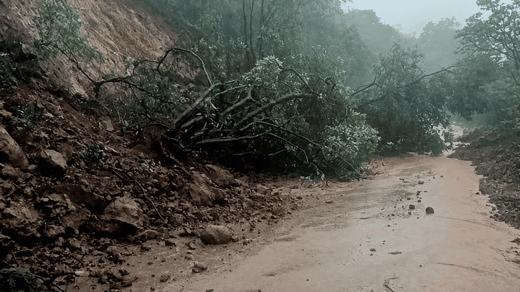 वरंध घाट में भूस्खलन से हड़कंप, 70–80 यात्री रातभर फंसे; राहत कार्य जारी