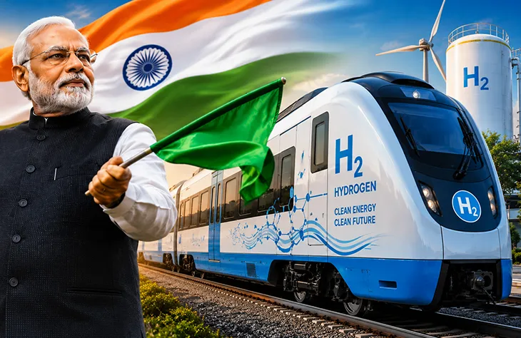 भारत की पहली हाइड्रोजन ट्रेन ने रचा इतिहास, PM मोदी ने दिखाई हरी झंडी; सोशल मीडिया पर छाया वीडियो