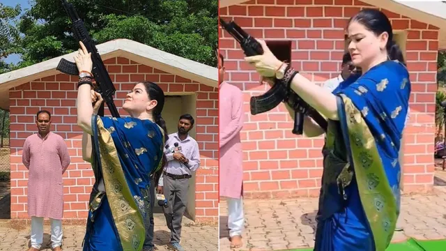 नीली साड़ी, हाथ में AK-47 और धड़ाधड़ फायरिंग! कौन हैं IPS अंकिता शर्मा?