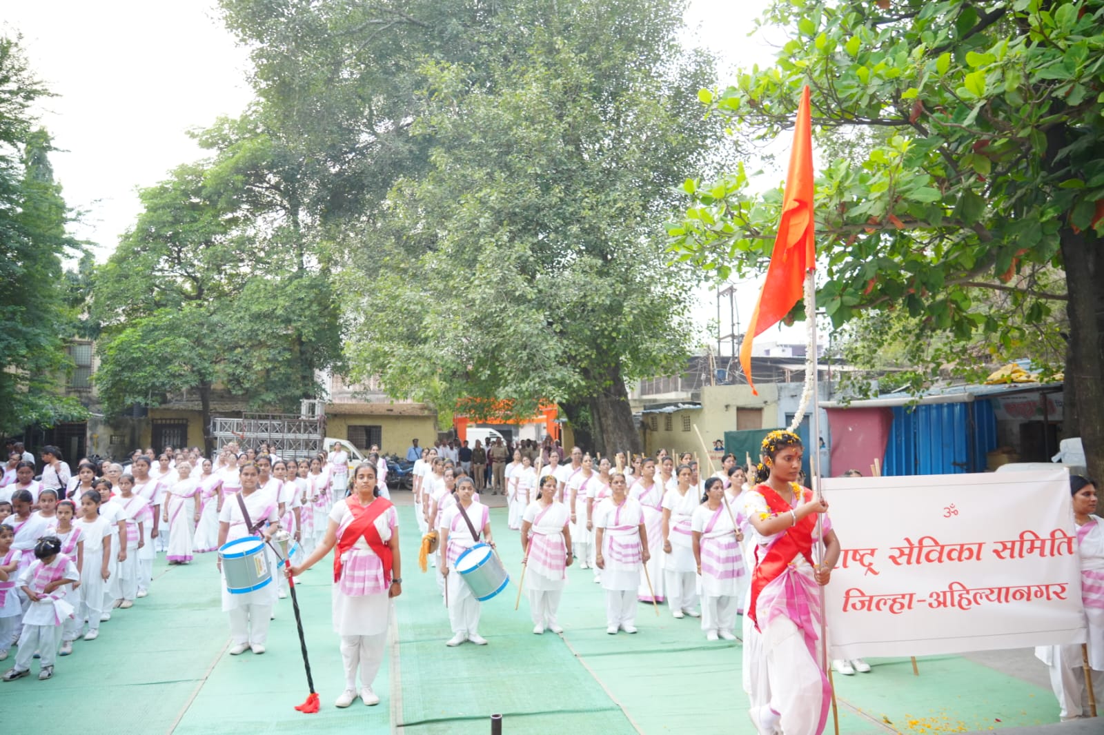 राष्ट्रसेविका समितीचे अहिल्यानगर शहरात सघोष पथसंचलन